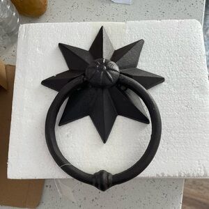 Avon Black Cast Iron Star burst door knocker or towel hanger
